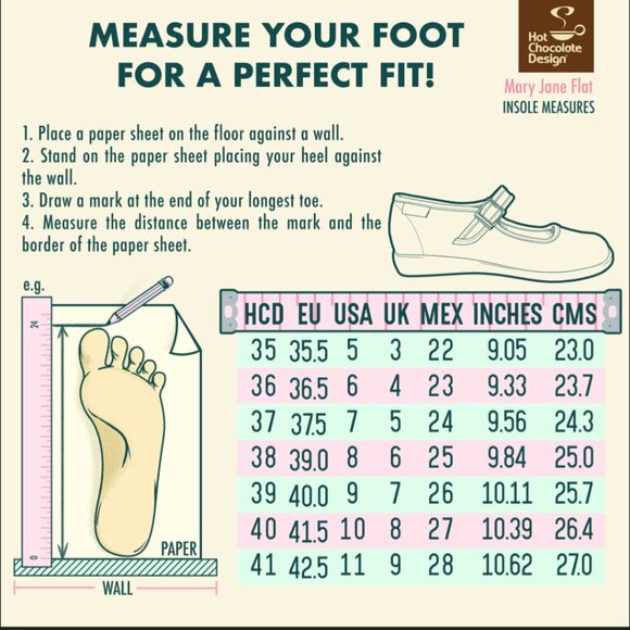 Hot Chocolate Designs Chocolaticas Women's Mary Jane Flat Shoes Rose Garden EU40 - Picture 3 of 14